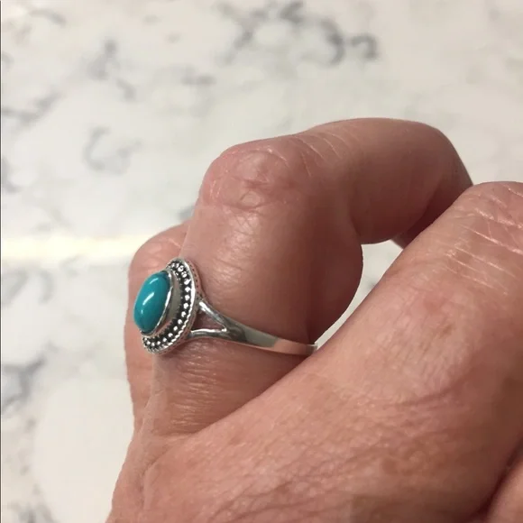 New Sterling Silver Turquoise Ring - Picture 4 of 12